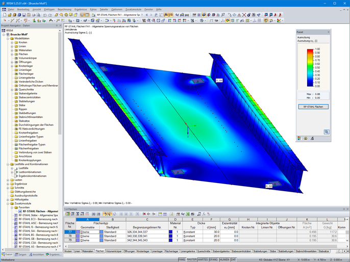 3D-Modell der Brücke in RFEM (© Schröder + Raue)