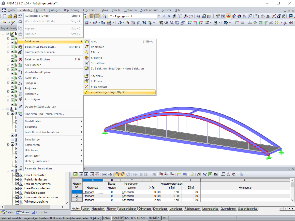 Selektieren von zusammengehörigen Objekten