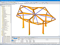 3D-Modell eines Einzelelements in RFEM (© Jing Kong & Associates Consulting Structural Engineers Inc.)
