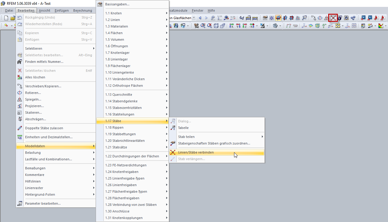 Linien/Stäbe verbinden