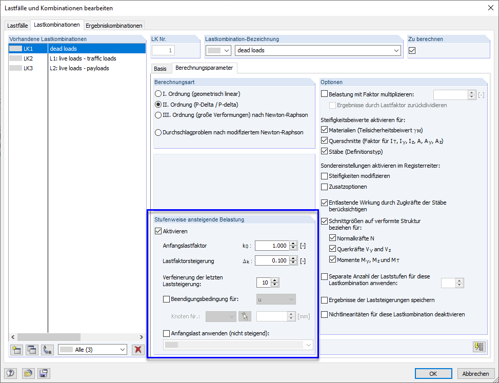 Ermittlung des kritischen Lastfaktors in RSTAB