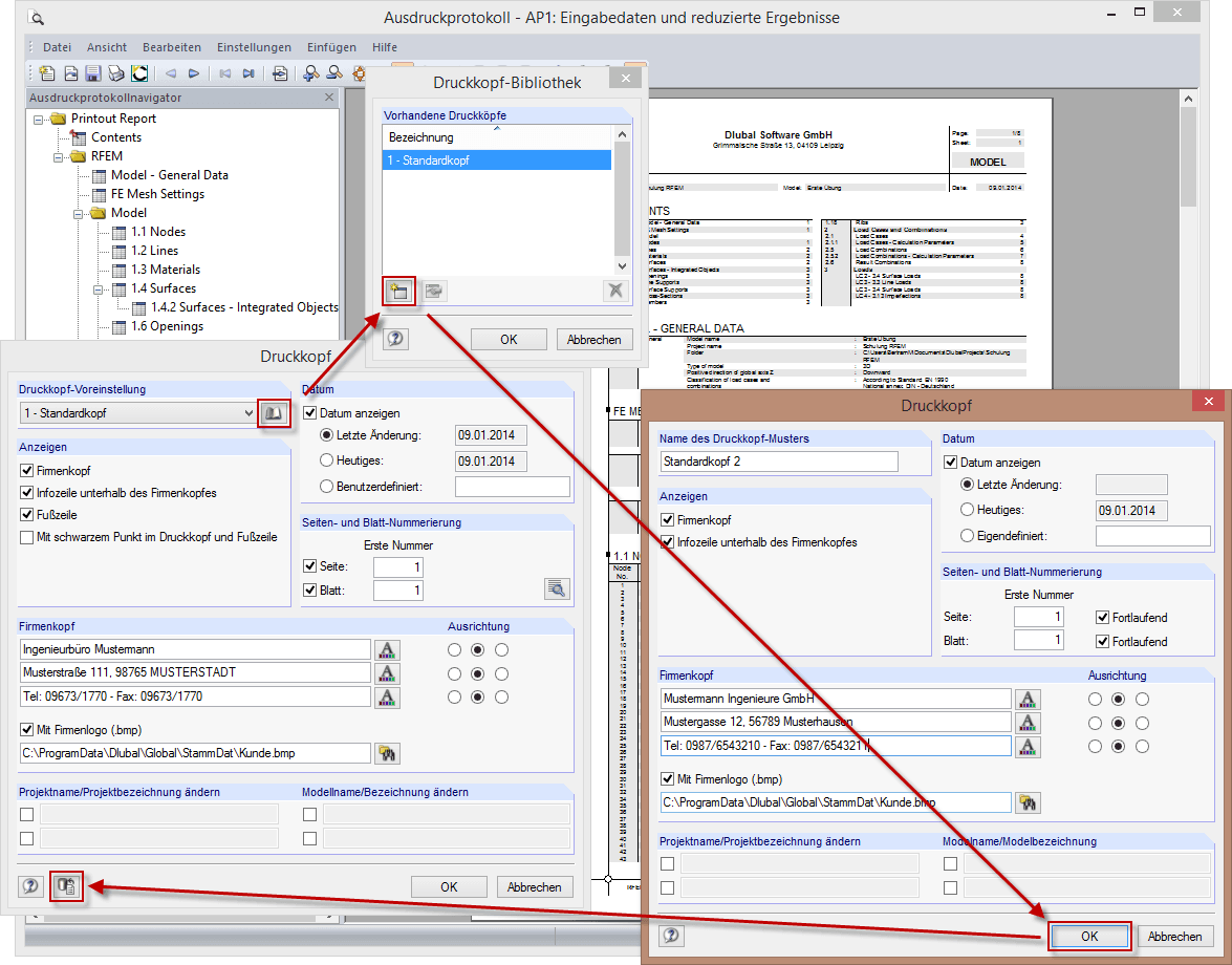 Neuen Druckkopf anlegen