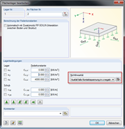 Ausfall der elastischen Bettung in RFEM