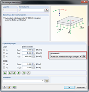 Ausfall der elastischen Bettung in RFEM