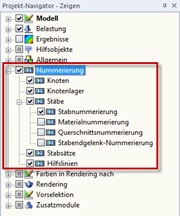 Nummerierung darstellen