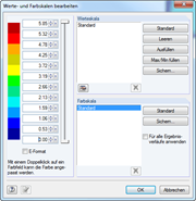 Bearbeiten der Werte- und Farbskala