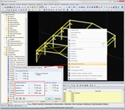 Schwerpunkt und Infos von selektierten Objekten