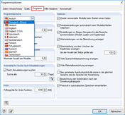 Sprache des Programms wählen