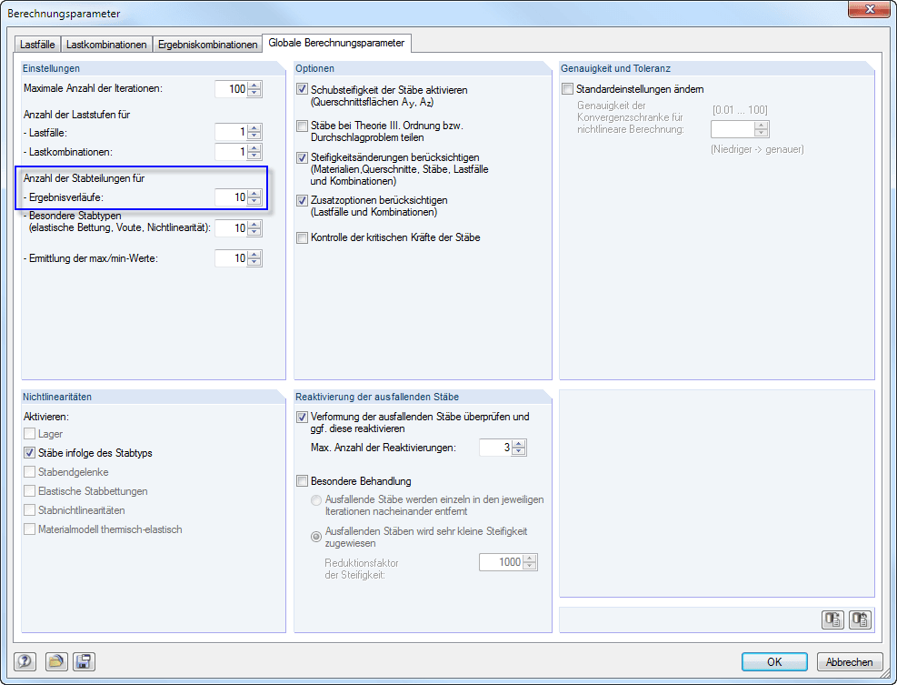 Stabteilungen für Grafik