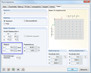 Abstand der Rasterpunkte ändern