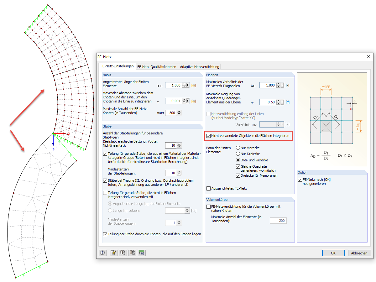 FE-Netz-Einstellungen