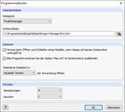 Dialog "Programmoptionen"