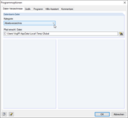 Arbeitsverzeichnis des Programms