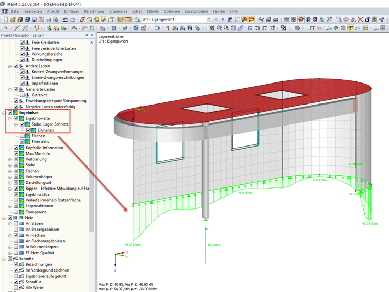 Projekt-Navigator - Zeigen