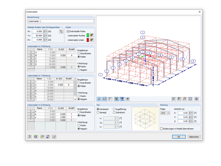 Linienraster einfügen