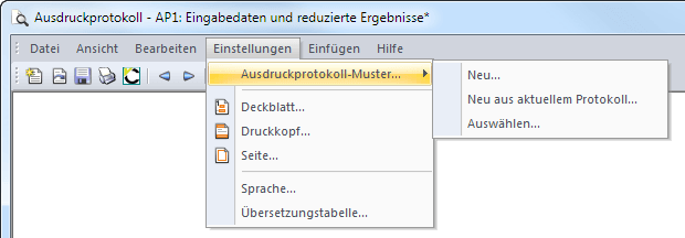 Ausdruckprotokoll-Muster
