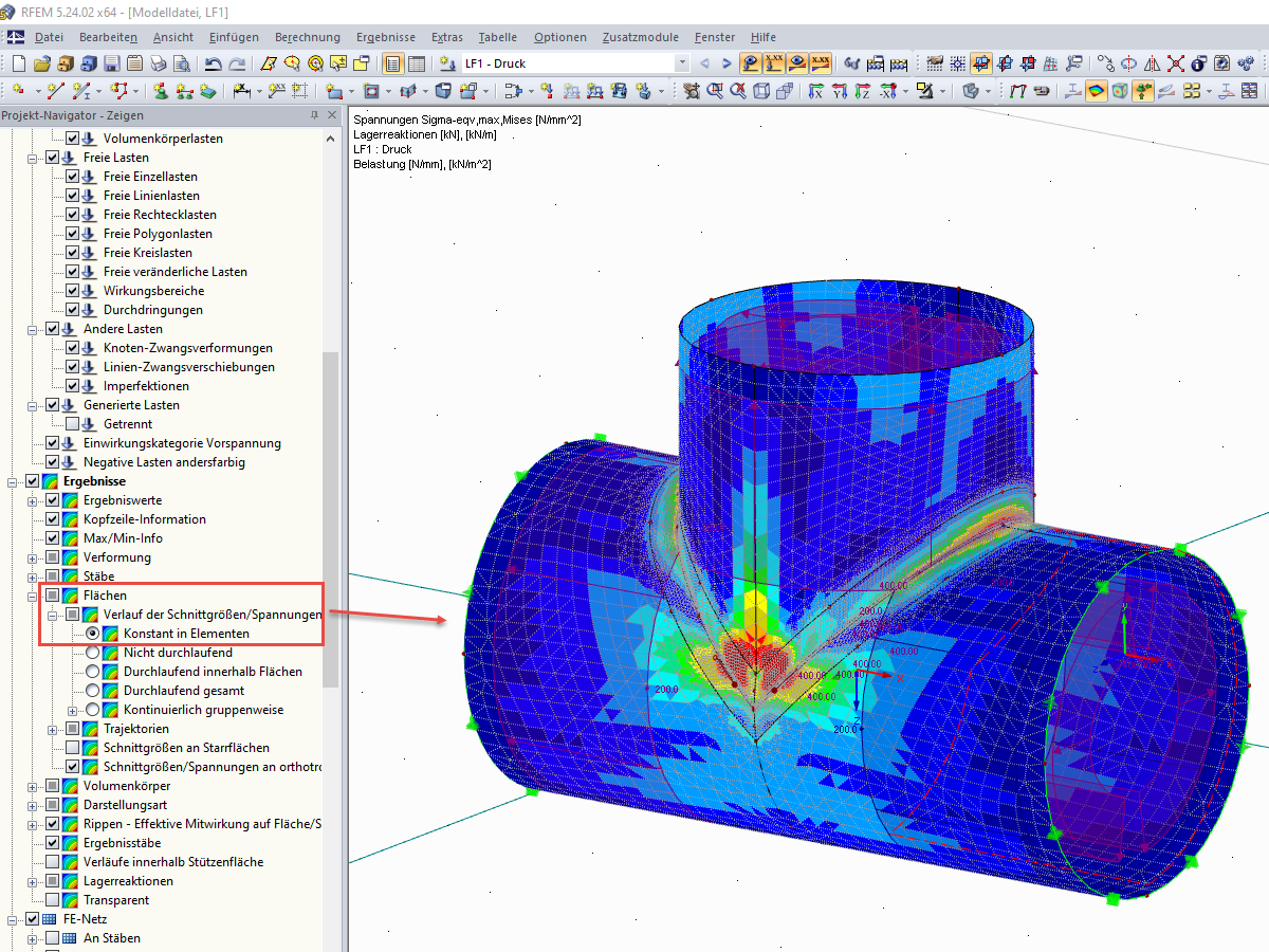 Konstante Glättung bei Flächen