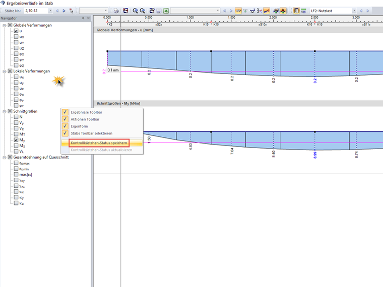 Kontrollkästchen-Status speichern