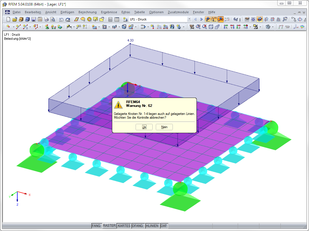 Warnung vor Berechnung