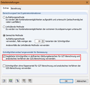 Detaileinstellungen in RF-BETON Flächen