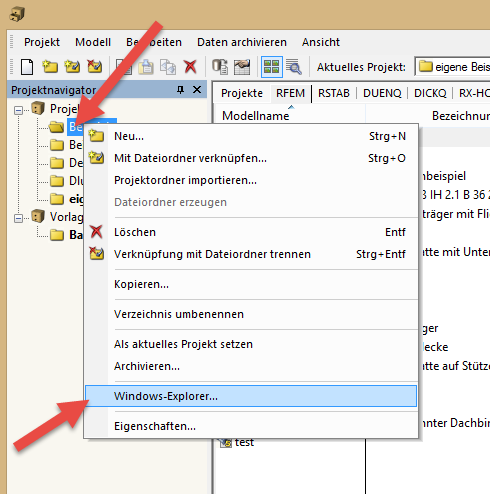 Dateipfad von Projekt anzeigen