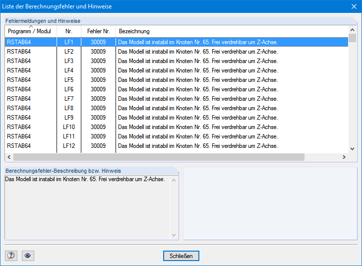 Liste der Berechnungsfehler