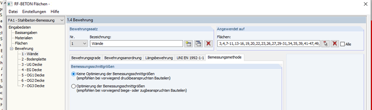 Schnittgrößen optimieren