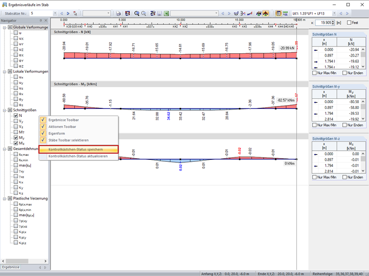 Voreinstellung der Ergebnisverläufe ändern