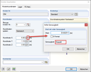 Volle Genauigkeit für Knoten