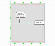 Fläche mit integrierter Linie