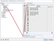 Dialog "Anzeigeeigenschaften" mit Kategorie "Objekte nach Farben"