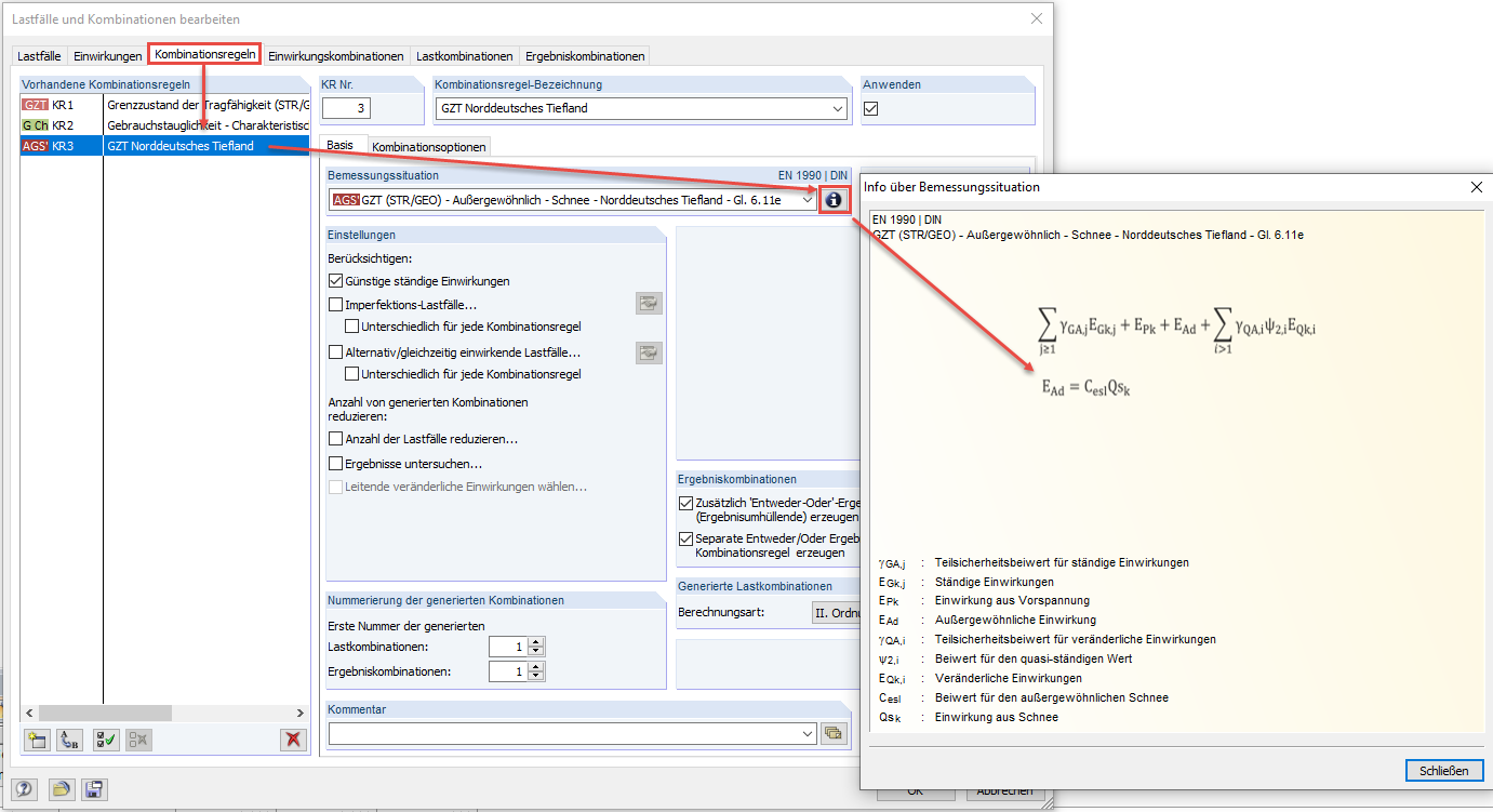 Bemessungssituation "Außergewöhnlich - Schnee - Norddeutsches Tiefland"