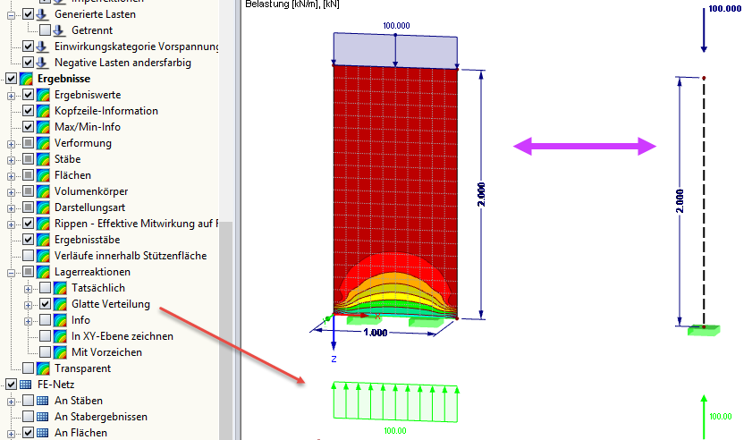 Ersatzmodell: 1m Wandstreifen