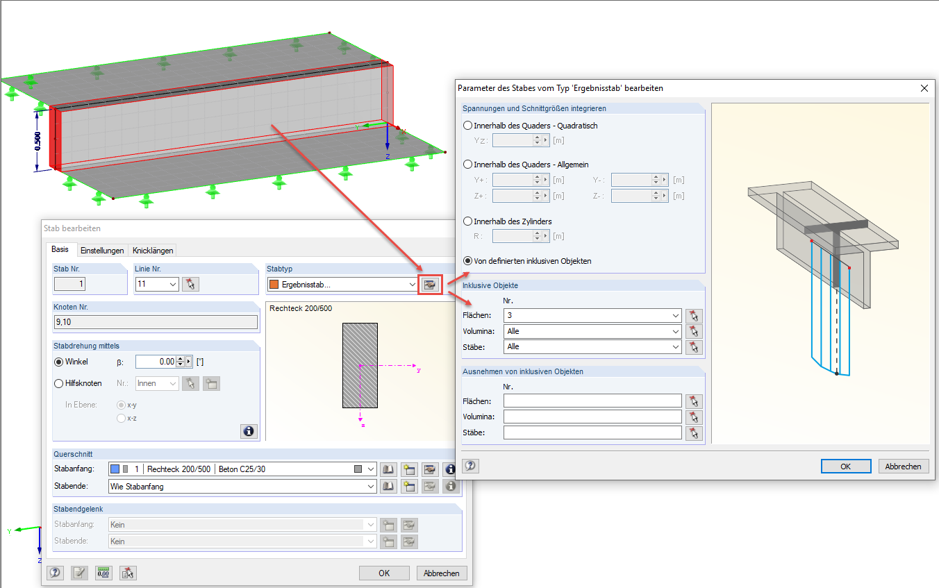 Definition des Ergebnisstabes