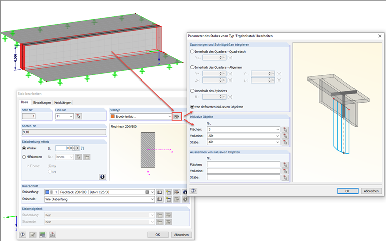 Definition des Ergebnisstabes