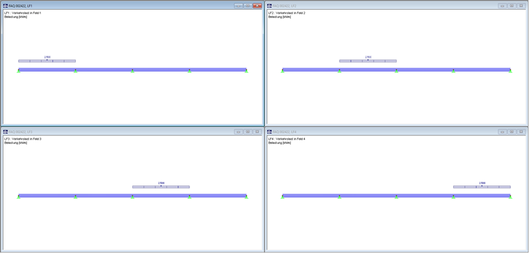 Lastfälle eines Mehrfeldträgers