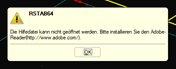 Hinweis auf Adobe© Reader