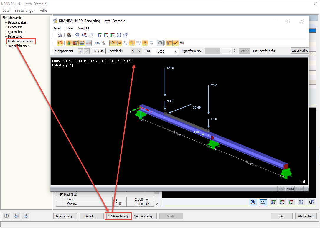 Kräfte im 3D-Rendering überprüfen