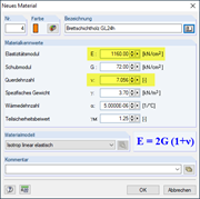 Zusammenhang zwischen E-Modul, Schubmodul und Querdehnzahl
