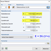 Zusammenhang zwischen E-Modul, Schubmodul und Querdehnzahl