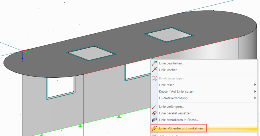 Kontextmenü: "Linien-Orientierung umkehren"