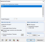 Modellkontrolle für "Identische Knoten"