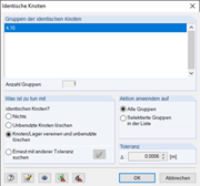 Modellkontrolle für "Identische Knoten"