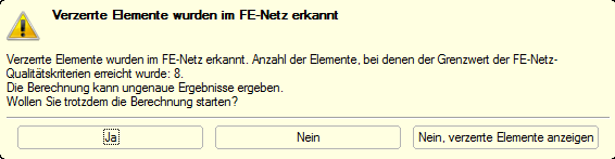 Hinweis "Verzerrte Elemente erkannt"