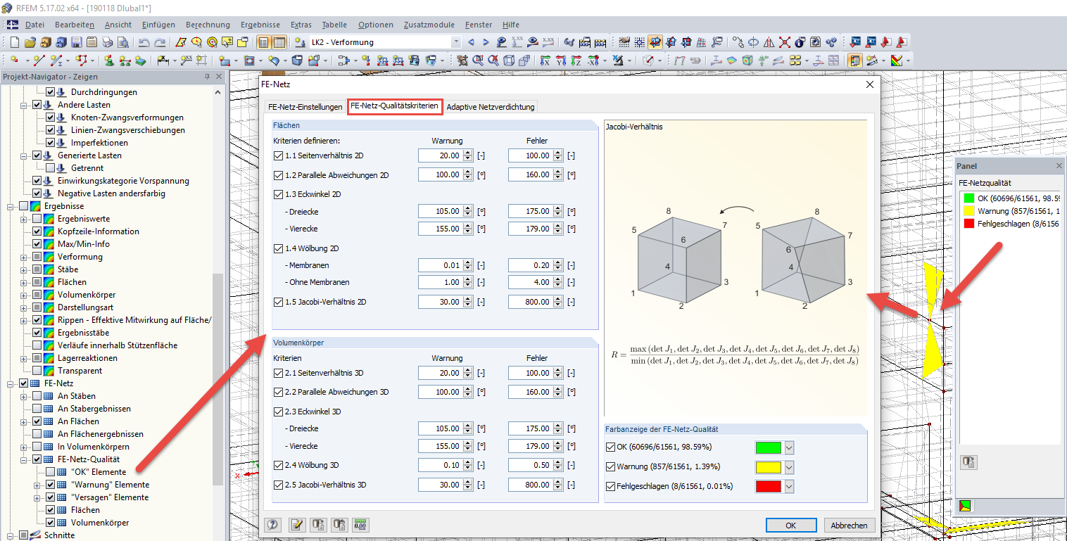 "FE-Netz-Qualitätskriterien" überprüfen
