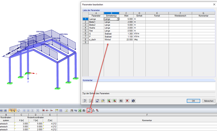 Parameter definieren