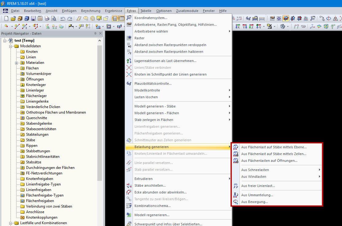 Lastgenerierer in RFEM