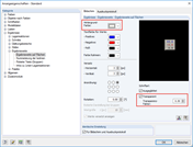 Anzeigeeigenschaften: Ergebniswerte auf Flächen