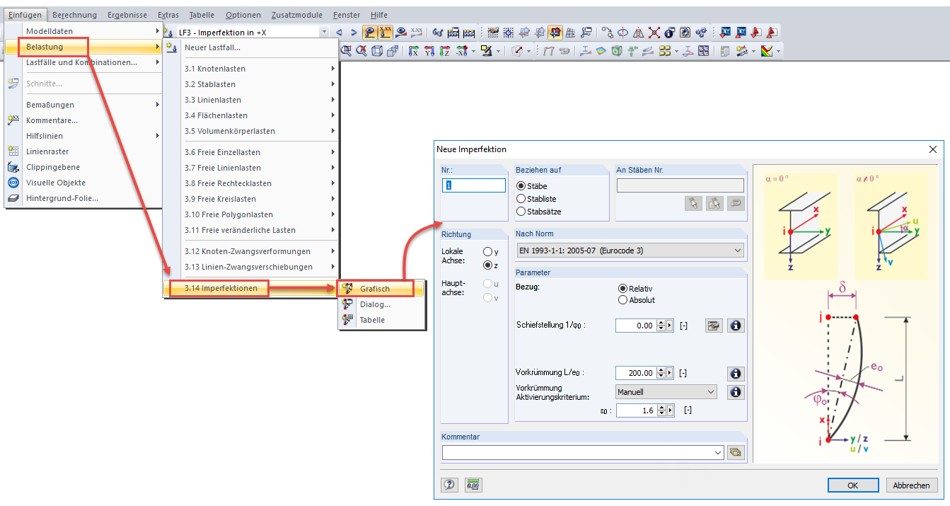 Neue Imperfektion definieren