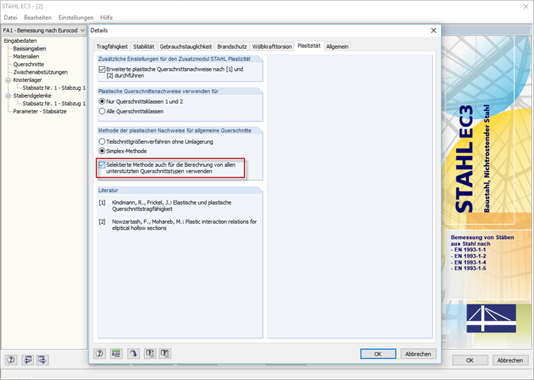 Dialog "Details", Register "Plastizität"